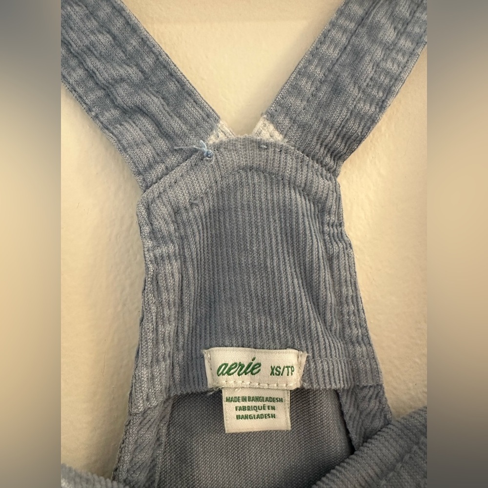 Aerie Werk & Play Corduroy Overalls Cloudy Blue / Size XS - Picture 16 of 16